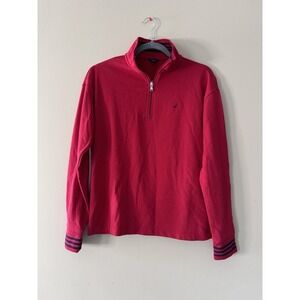 Nautica Women's Quarter 1/4 Zip pullover Size Small Color: Red,Navy NWOT